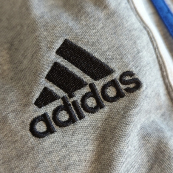 Adidas Men's Gray Track Pants with Red White & Blue Side Stripes Size 2XL - Picture 5 of 10